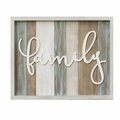 Kd Estanteria Rustic Family Wood Wall Decor Multicolor KD3698957